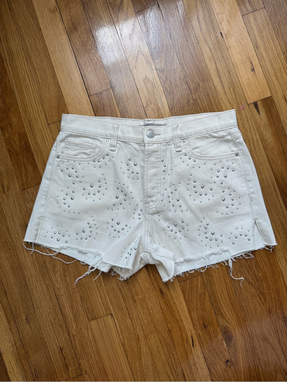 Hudson Jeans Lori Studded High Rise Denim Women’s Shorts